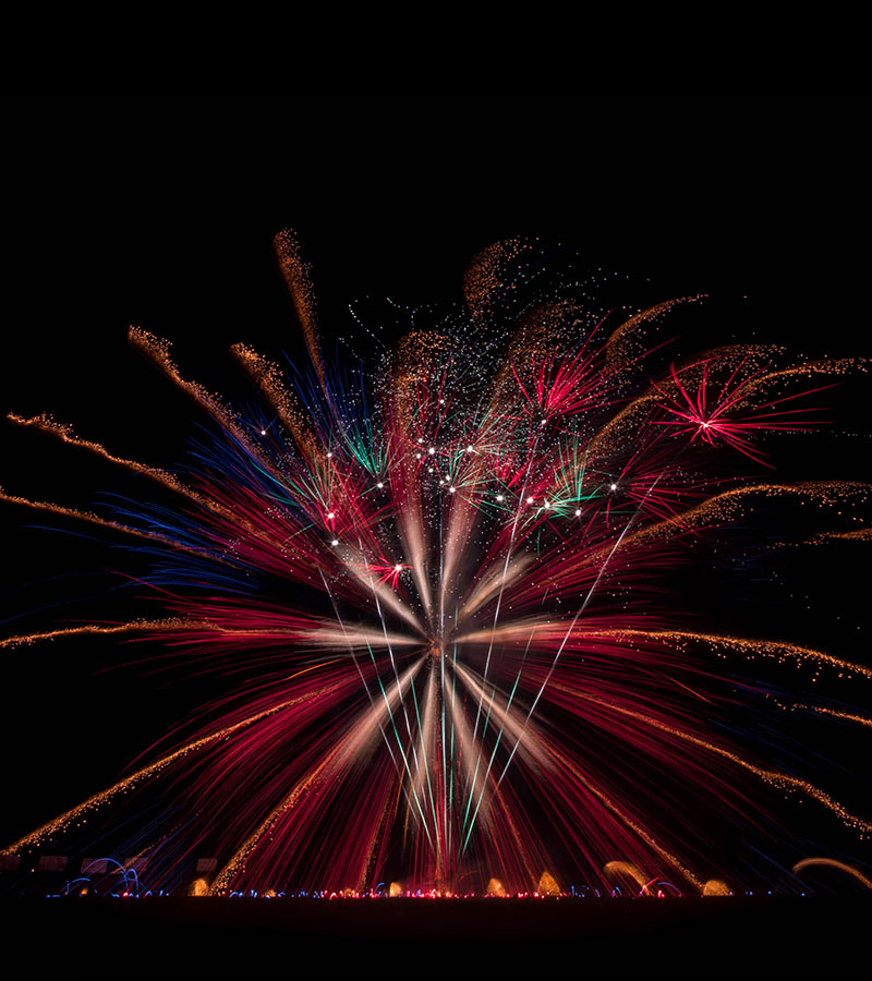 un feu d'artifice